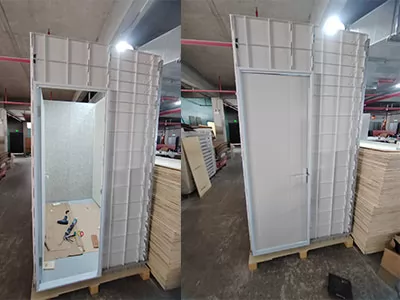 The model Prefab Bathroom Unit of COZY International's Danyang factory has been installed