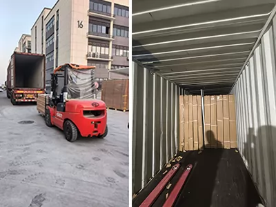 Prefabricated Bathrooms Bound for Taiwan Depart as Darkness Falls