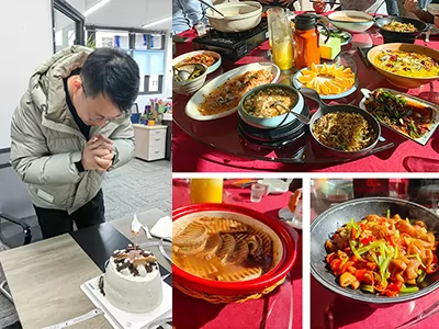 Happy birthday to Manager Ge, the salesperson of the prefab bathroom units, today