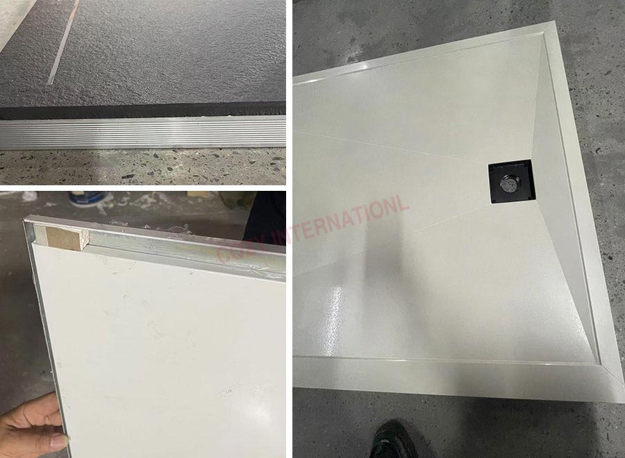 Foamed cement board rock plate facing anti-slip shower bases shower tray