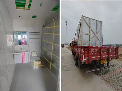 The new ceramic tiled Prefab Bathroom Units has been delivered and shipped!