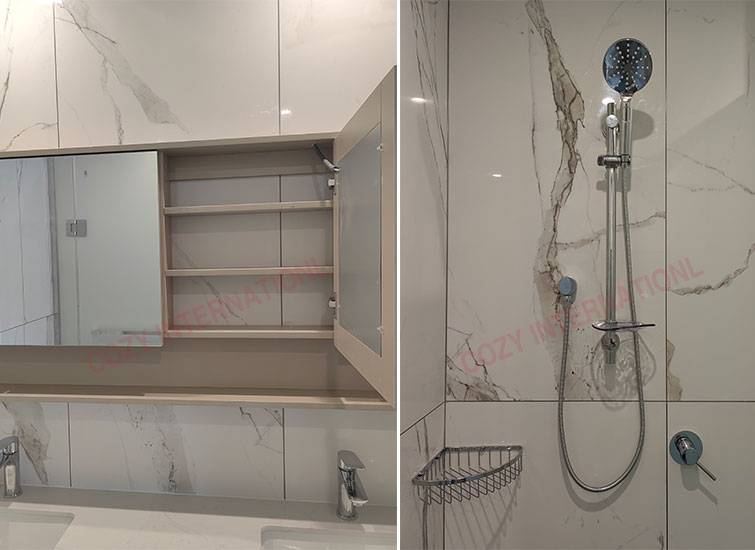The large-sized ceramic tile bathroom pods for villas and hotels with australian standards