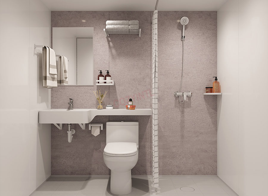 SMC all in one bathroom units prefab toilets for hotels(BUL1220)