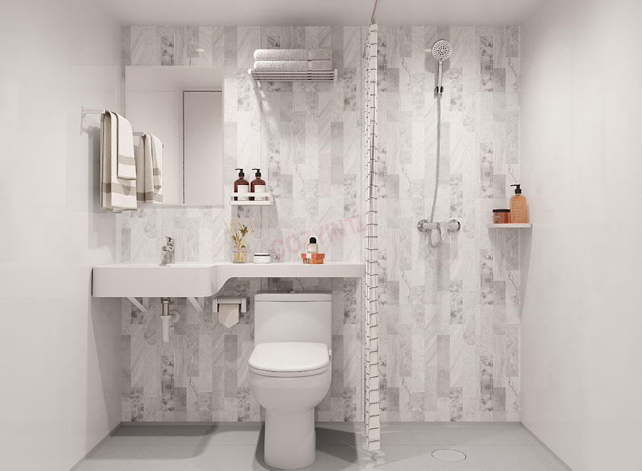 SMC ready made toilets all in one prefab bathroom units for hotels and apartments(BUL1220)