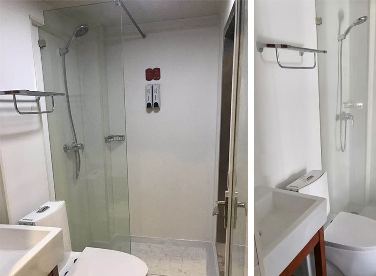 High quality fast installation prefab bathroom and shower sink vanity unit bathroom modular bathroom pod for greentree hotel (BUL1618_greentree)
