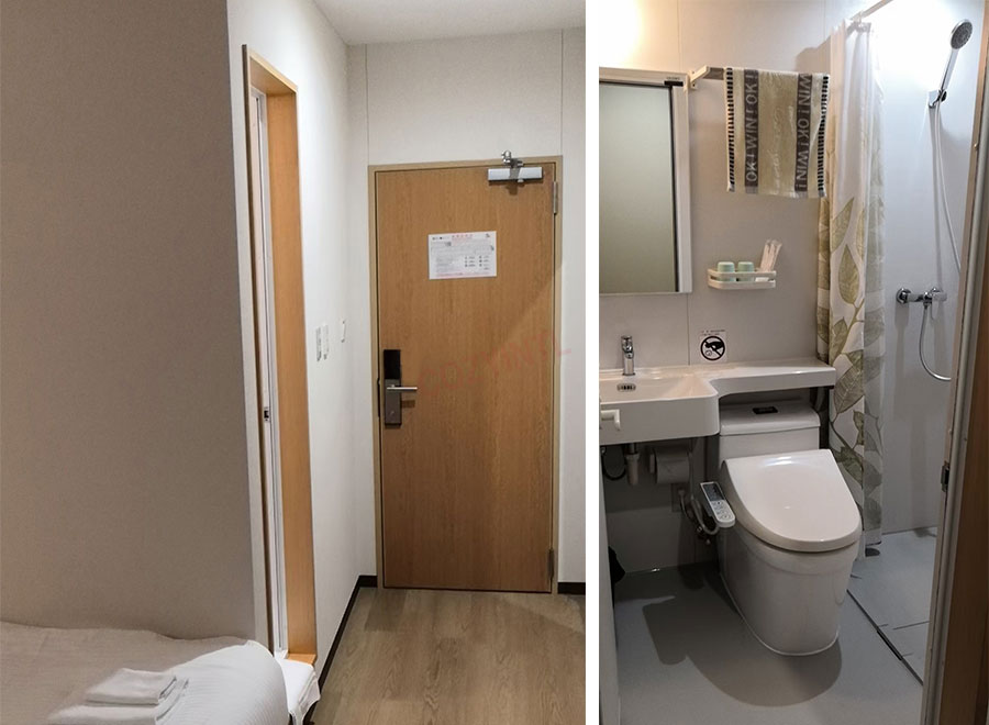 Easy cleaning SMC prefabricated bathroom pods all in one prefab bathroom units for hotels (BUL1616)