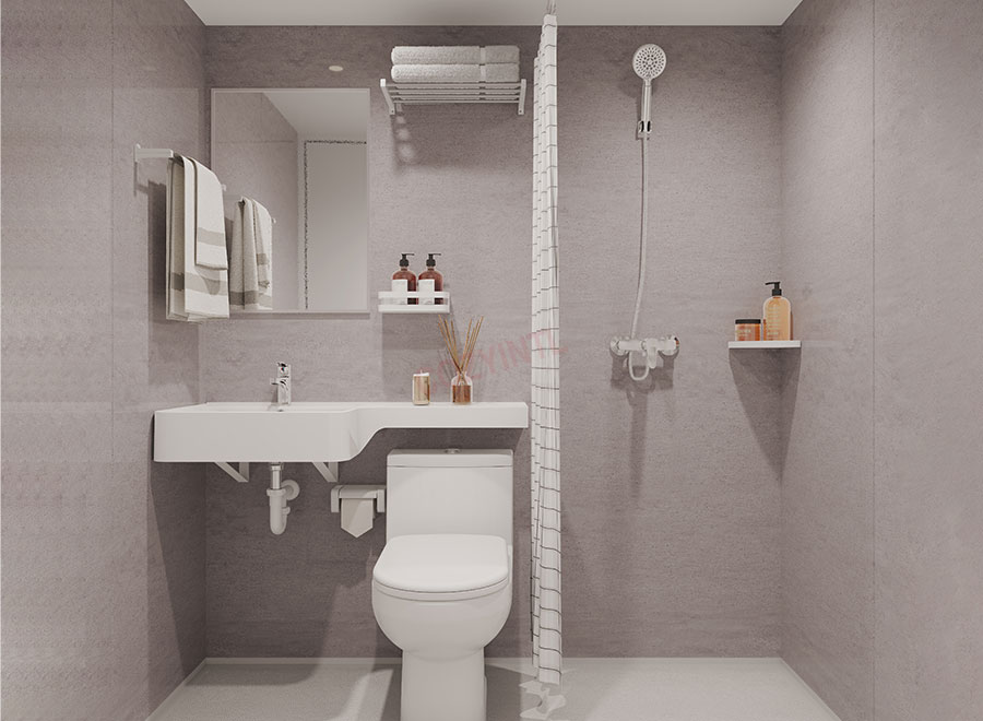 Waterproof prefab complete shower units bathroom and bathroom unit (BUL1218)