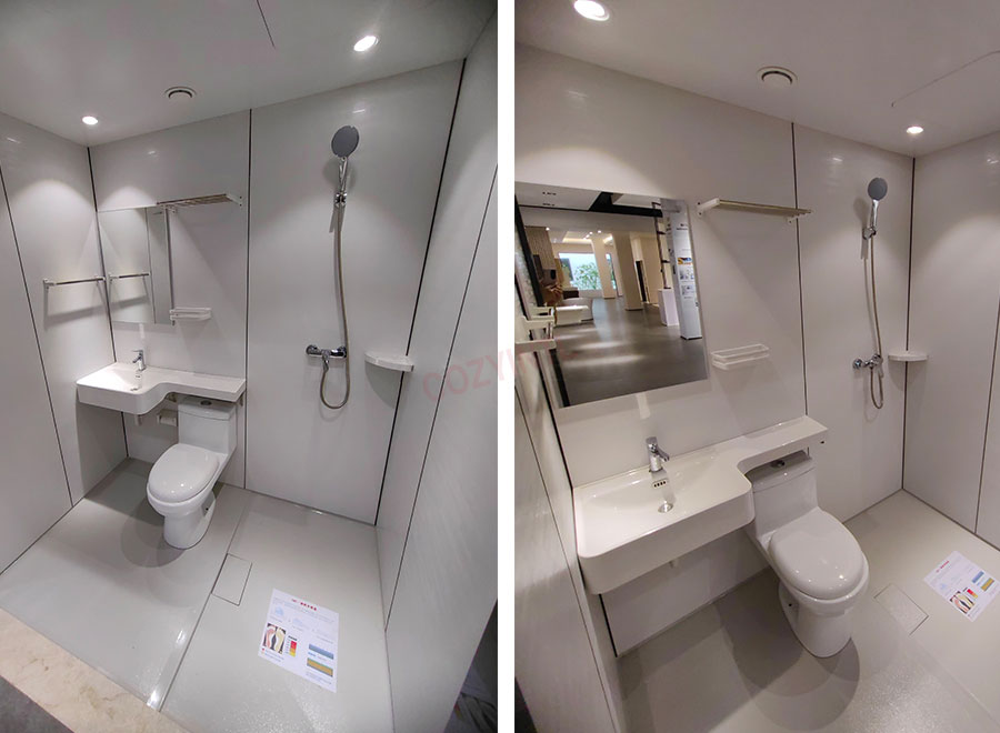 Waterproof prefab complete shower units bathroom and bathroom unit (BUL1218)