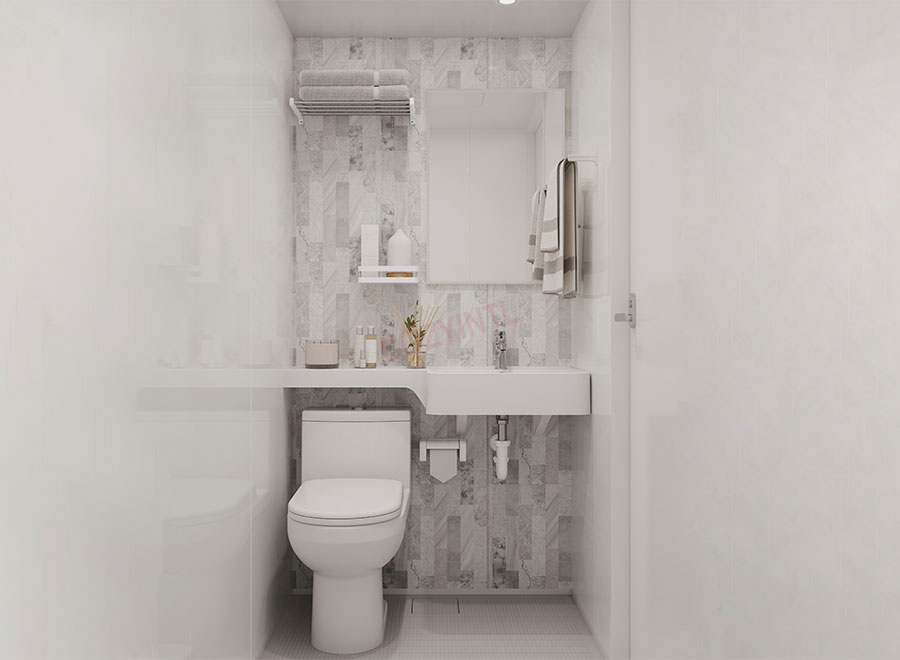 Modern style prefab shower room with toilet modular bathroom pod (BUL1014)