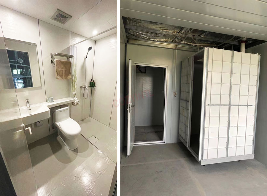 Light weight prefabricated bathroom pods for hotel apartment bathroom units all in one with toilet and shower (BUL1418)