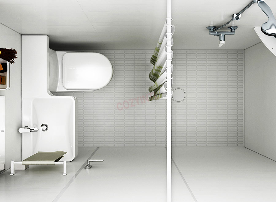 Labor saving prefabricated unit bathroom pod and bathroom units prefab (BUL1020)