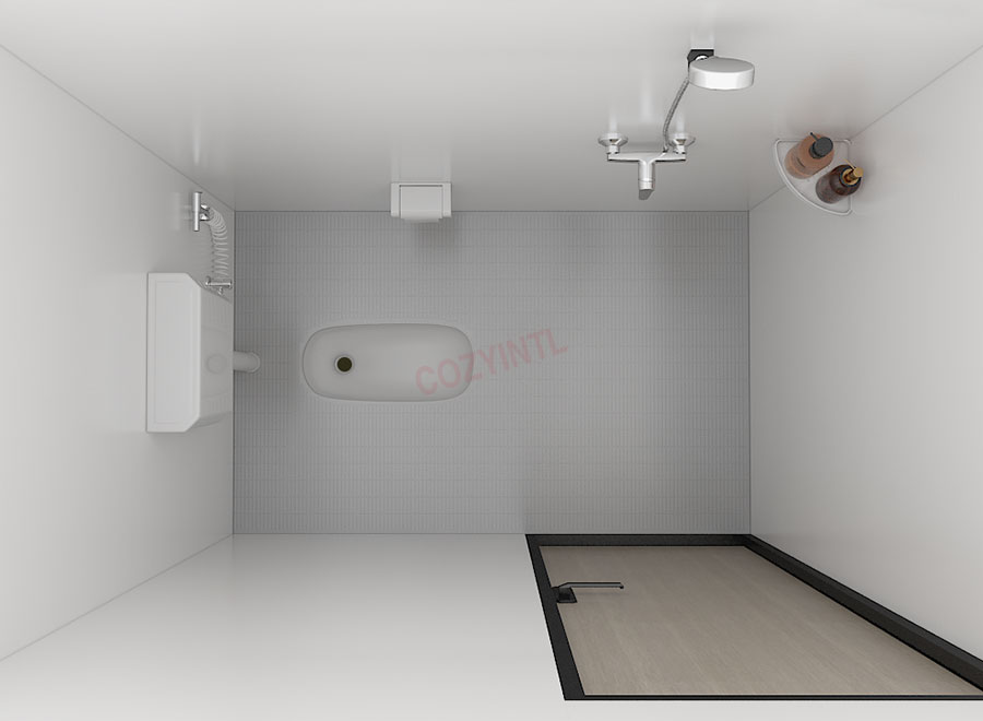 Chinese manufacturer ready made bathroom prefab shower toilet for school dormitory