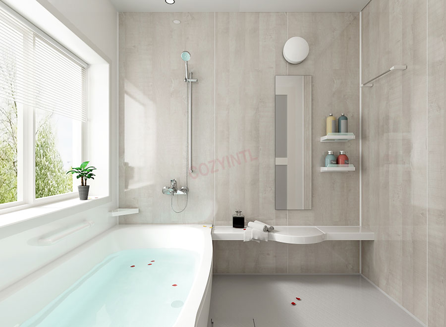 Japanese style showers bathroom ready made bathroom pod(BUH1620)