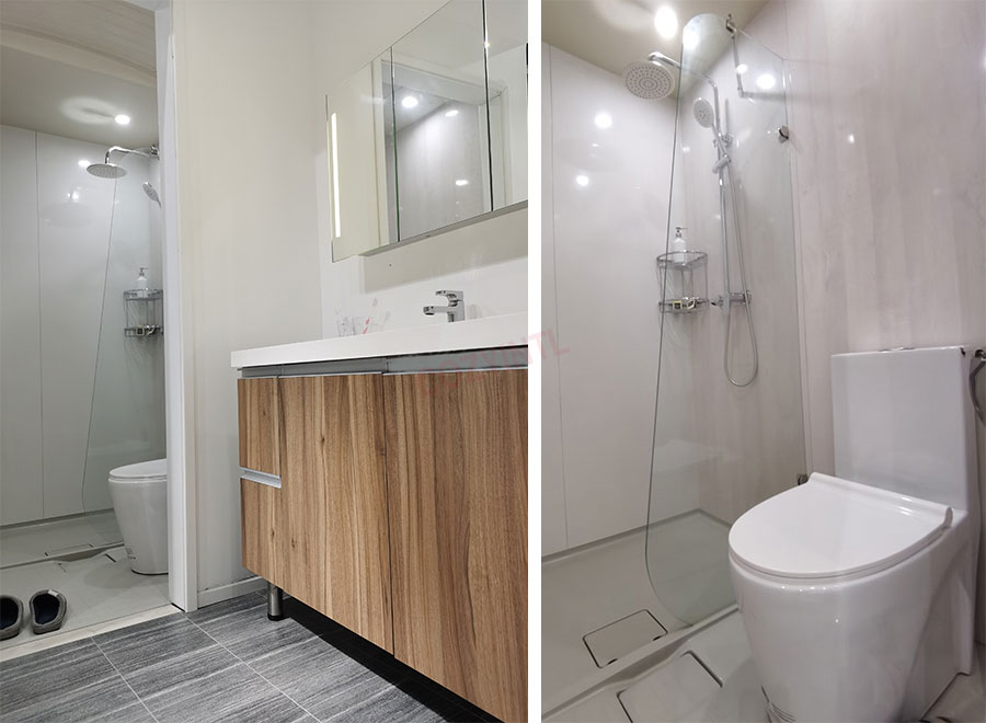 Modern style bathroom prefab modular all in one bathroom pod(BUH1416)