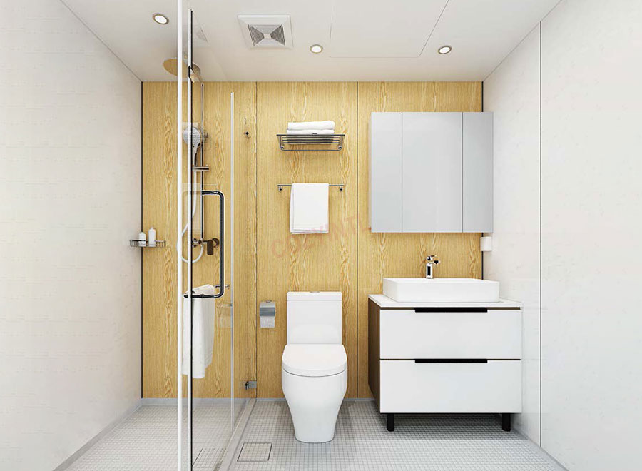 Good quality marine toilet and shower units prefab bathroom pod(BUE1224)