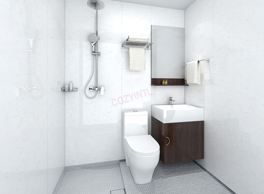 SMC fast installation modular bathroom units prefabricated bathroom for apartments(BUE1219)