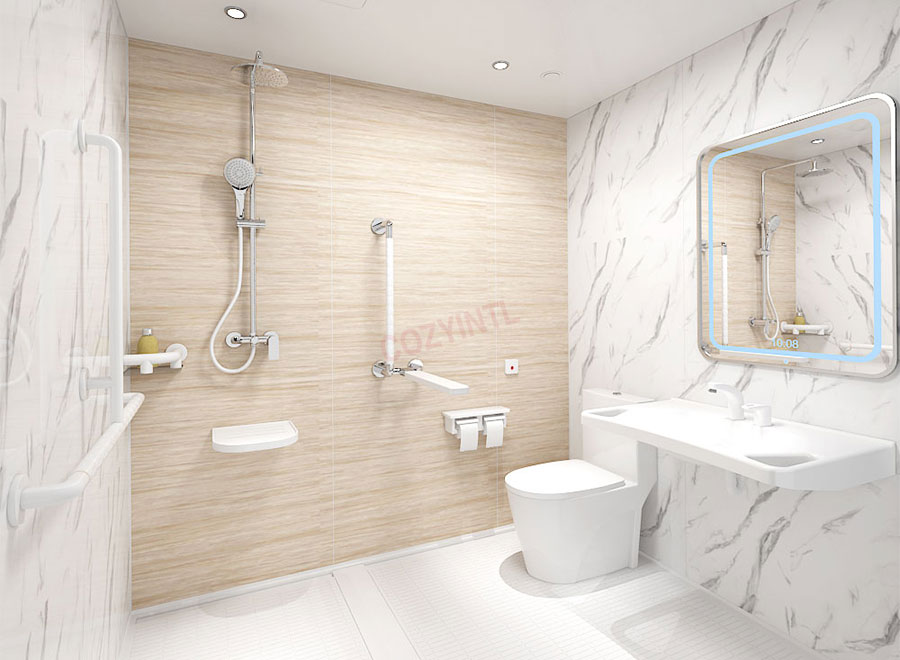 SMC bathroom prefab bathroom unit shower room all in one bathroom(BUN1622)