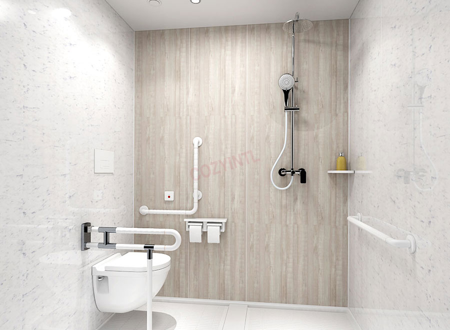 All in one prefabricated bathroom unit for hospitals and nursing homes(BUN1418)