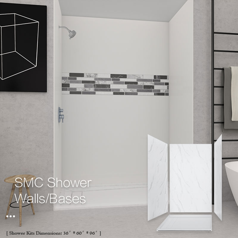 Bathroom shower wall panel and shower surround for the Us market 366096 inches