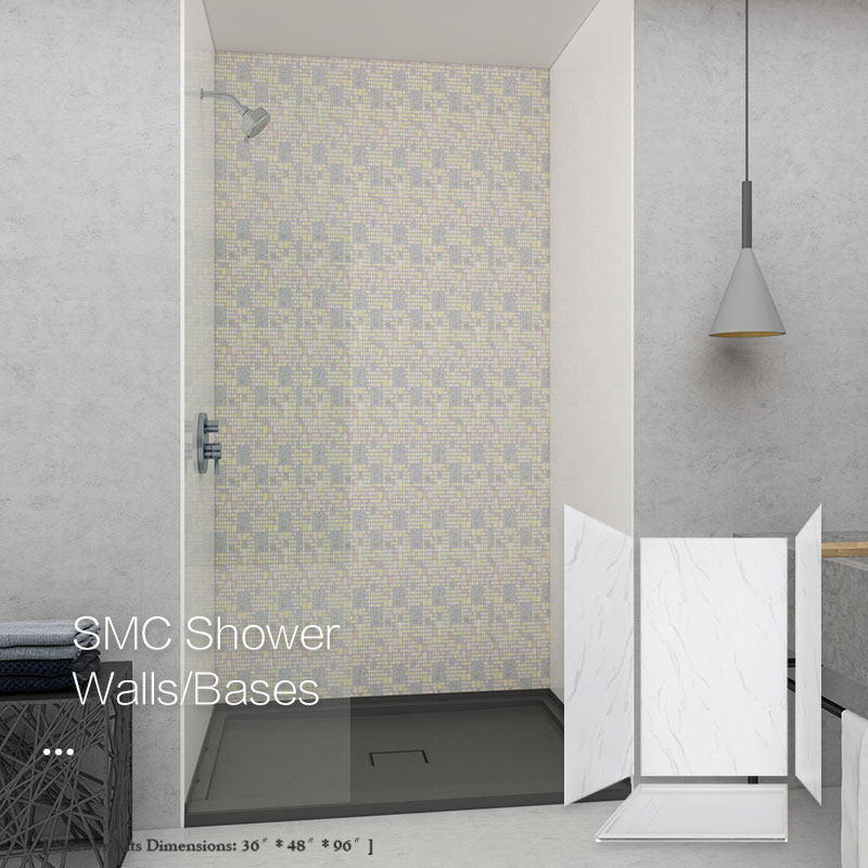 Shower wall surround tray shower kits 364896 with American UPC certification