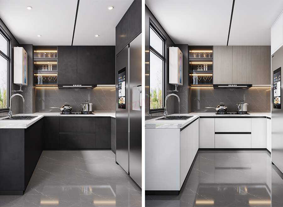 Kitchen furniture design durable drawer basket kitchen storage SMC kitchen cabinet for wholesales