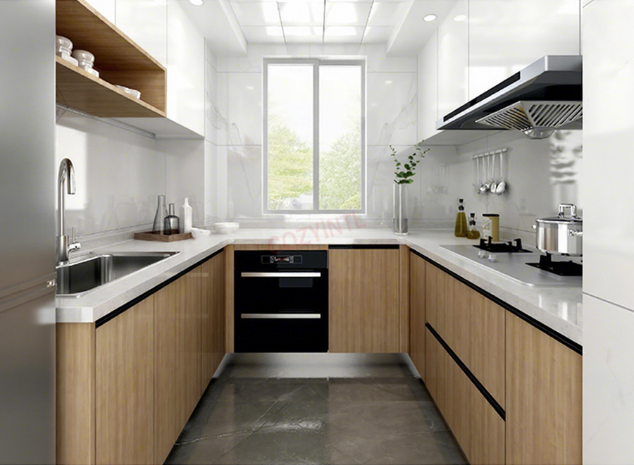 Custom prefab houses modern designs smart cupboard complete kitchen cabinets