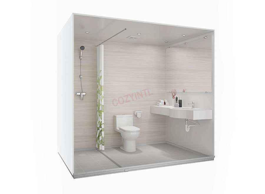 Simple design prefab bathroom pods with toilet modular units for container (BUL1624)